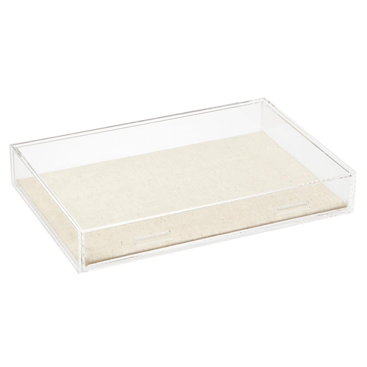 Modular Acrylic Linen Jewelry Drawer System | The Container Store