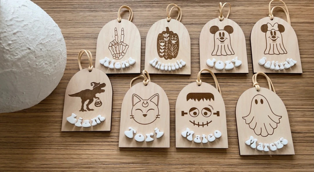 Halloween Gift Tag | Gift Tags | Backpack Tags | Tags | Acrylic Tags | Holiday Tags | Etsy (US)