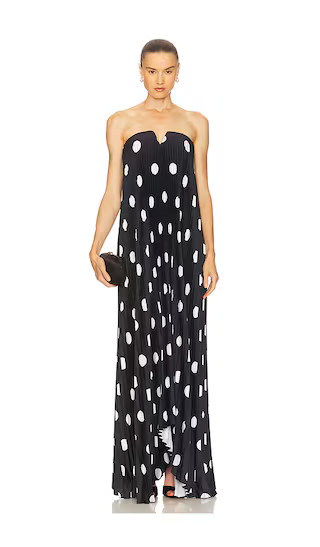 Black Tie Gown in Polka Noir | Revolve Clothing (Global)