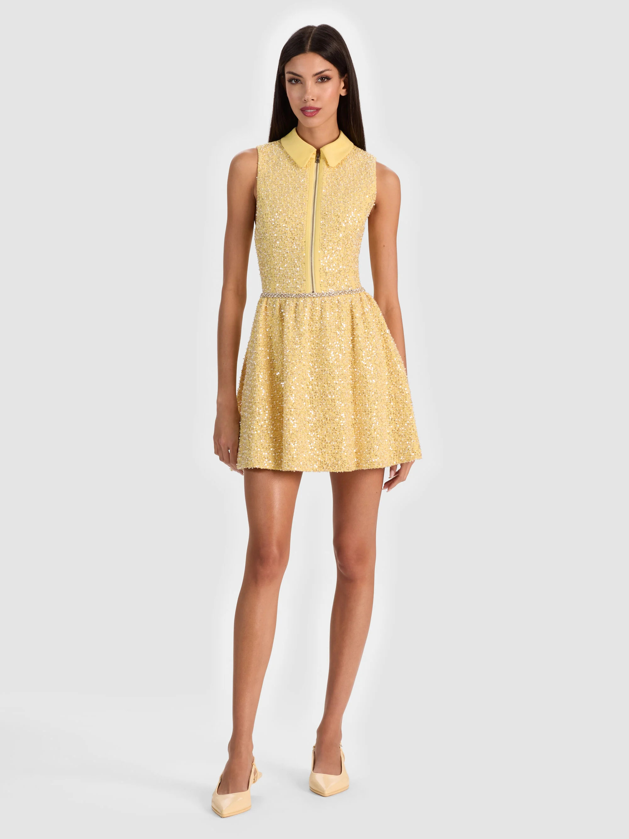 ELLIS EMBELLISHED MINI DRESS | Alice + Olivia