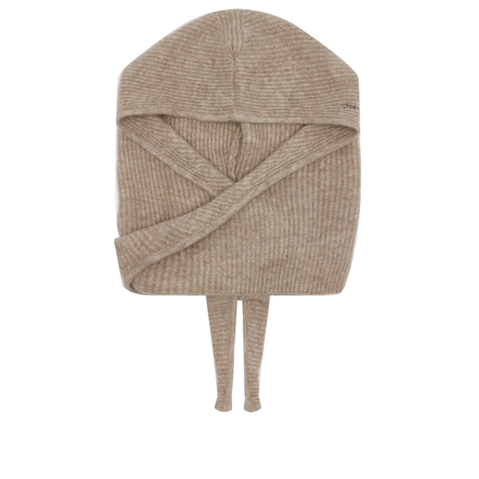 GANNI Women's Soft Wool Balaclava in Almond Milk | END. Clothing