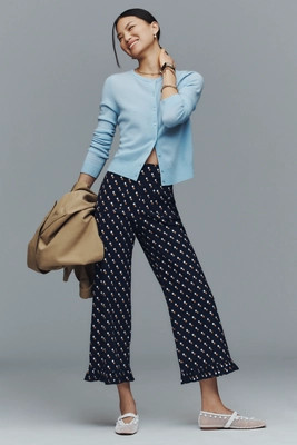 The Colette Ruffle-Hem Crop Wide-Leg Pants by Maeve | Anthropologie (US)