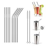 Yeti Cups Metal Yeti Mug Straws 8.5' Stainless Steel Drinking Straws Set of 8 Metal Reusable Straws  | Amazon (US)