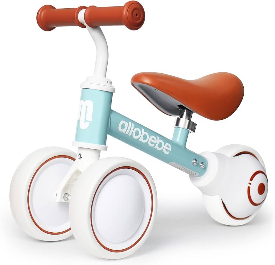 allobebe Baby Balance Bike for 1 Year Old, Toddler First Balance Bike, No Pedal Infant 4 Wheels B... | Amazon (US)