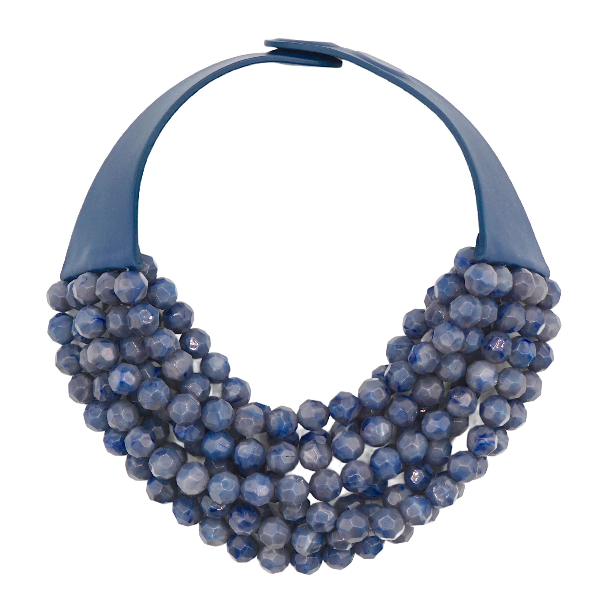 Bella Marble Blue Denim Necklace | Fairchild Baldwin