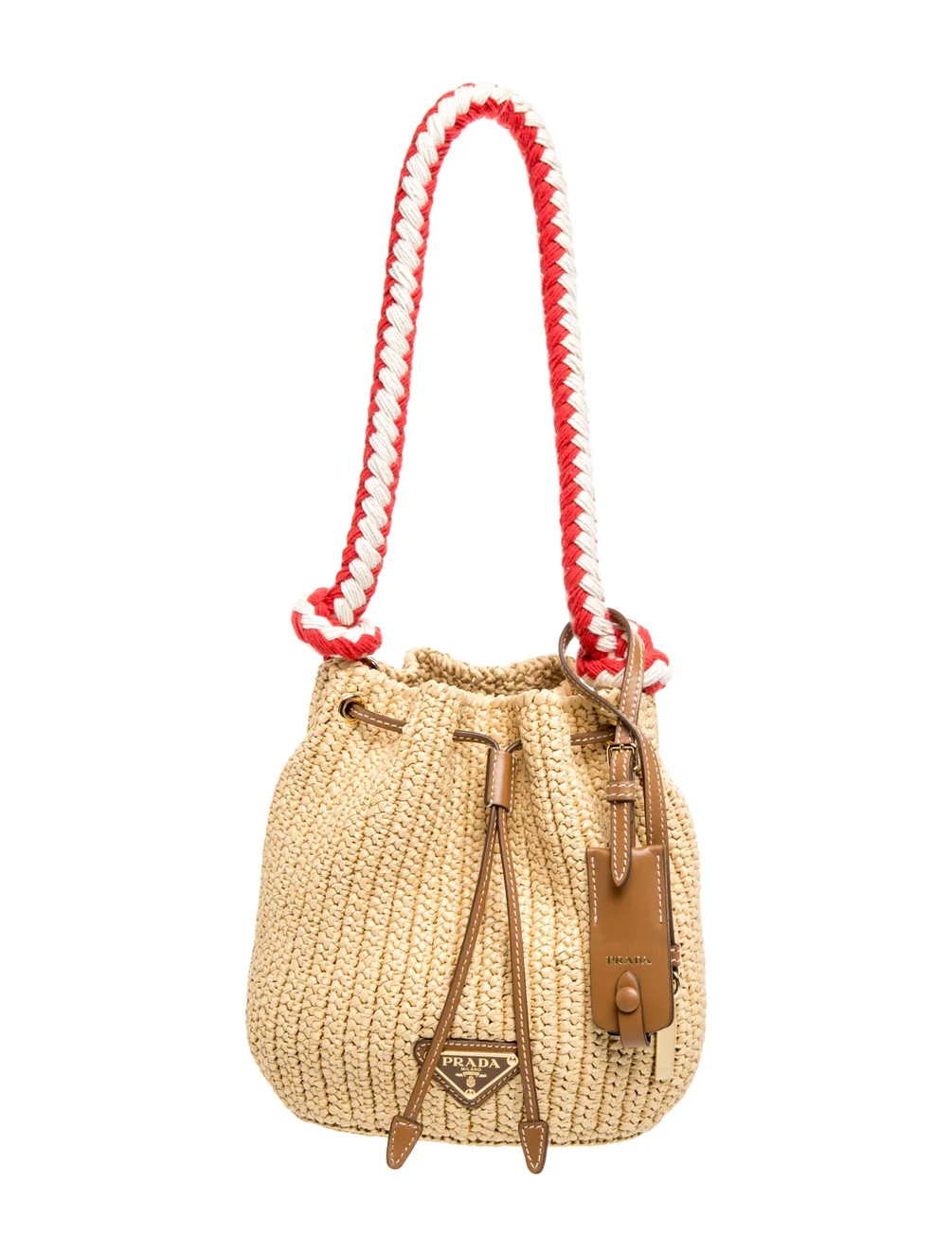 Raffia Raffia Crochet Bucket Bag | The RealReal