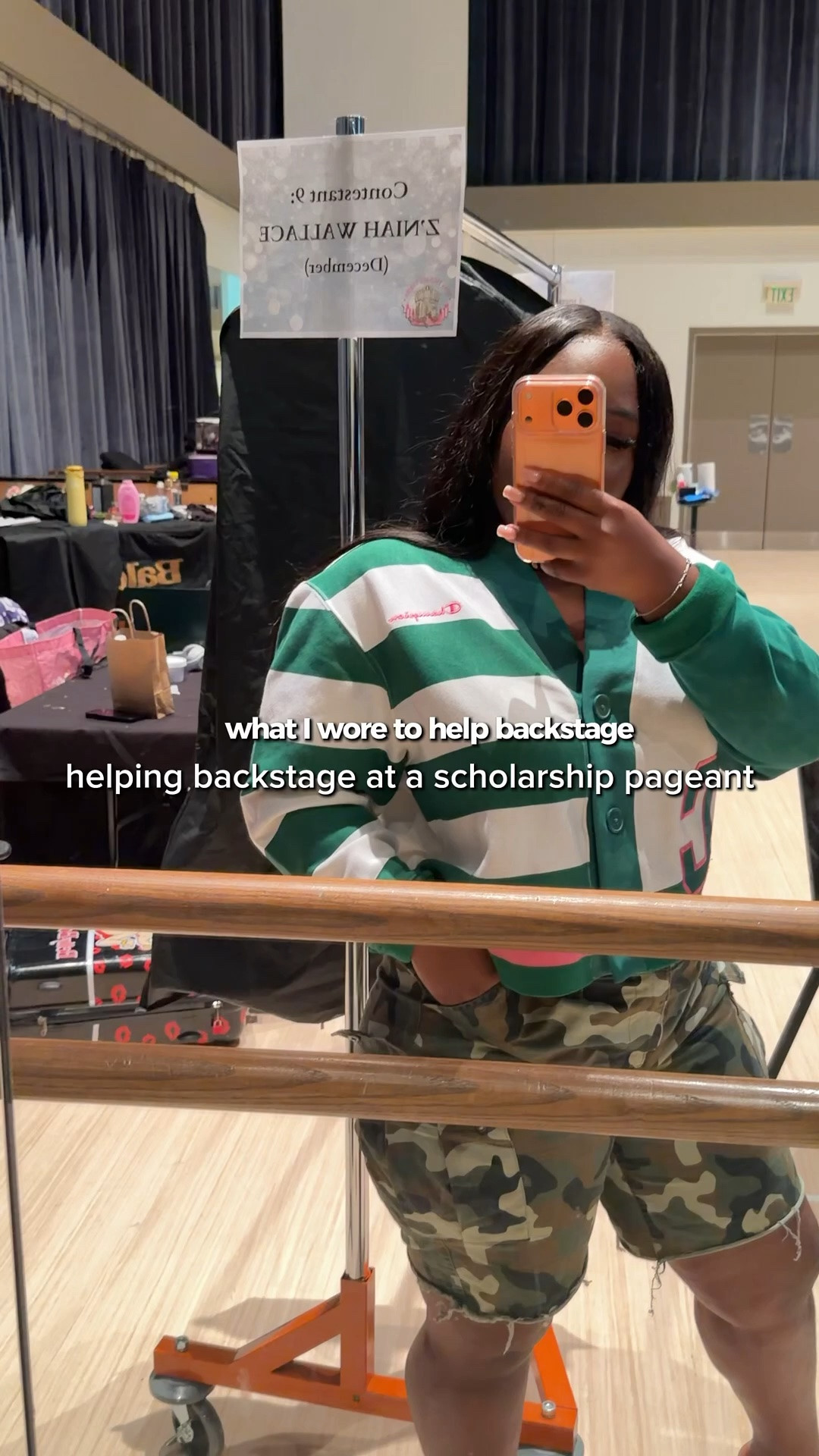 showed up cute, but I was really there to pour in
helping backstage at a scholarship pageant for a young girl in my community was such a sweet reminder that how we show up for the next girl really matters.
the cardigan is Champion and the camo bottoms are KBB by Kahlana.
comment "link" if you want the outfit details •
#petitecurvyfashion