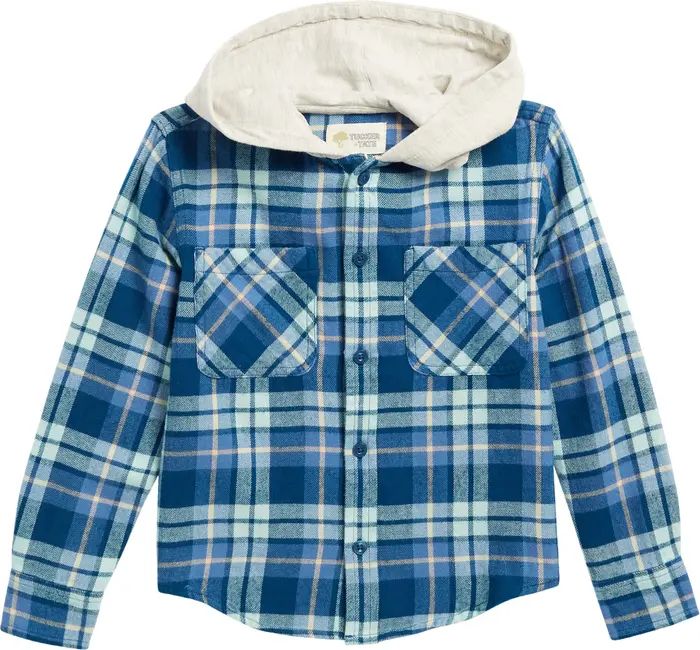 Tucker + Tate Kids' Hooded Cotton Flannel Shirt | Nordstrom | Nordstrom