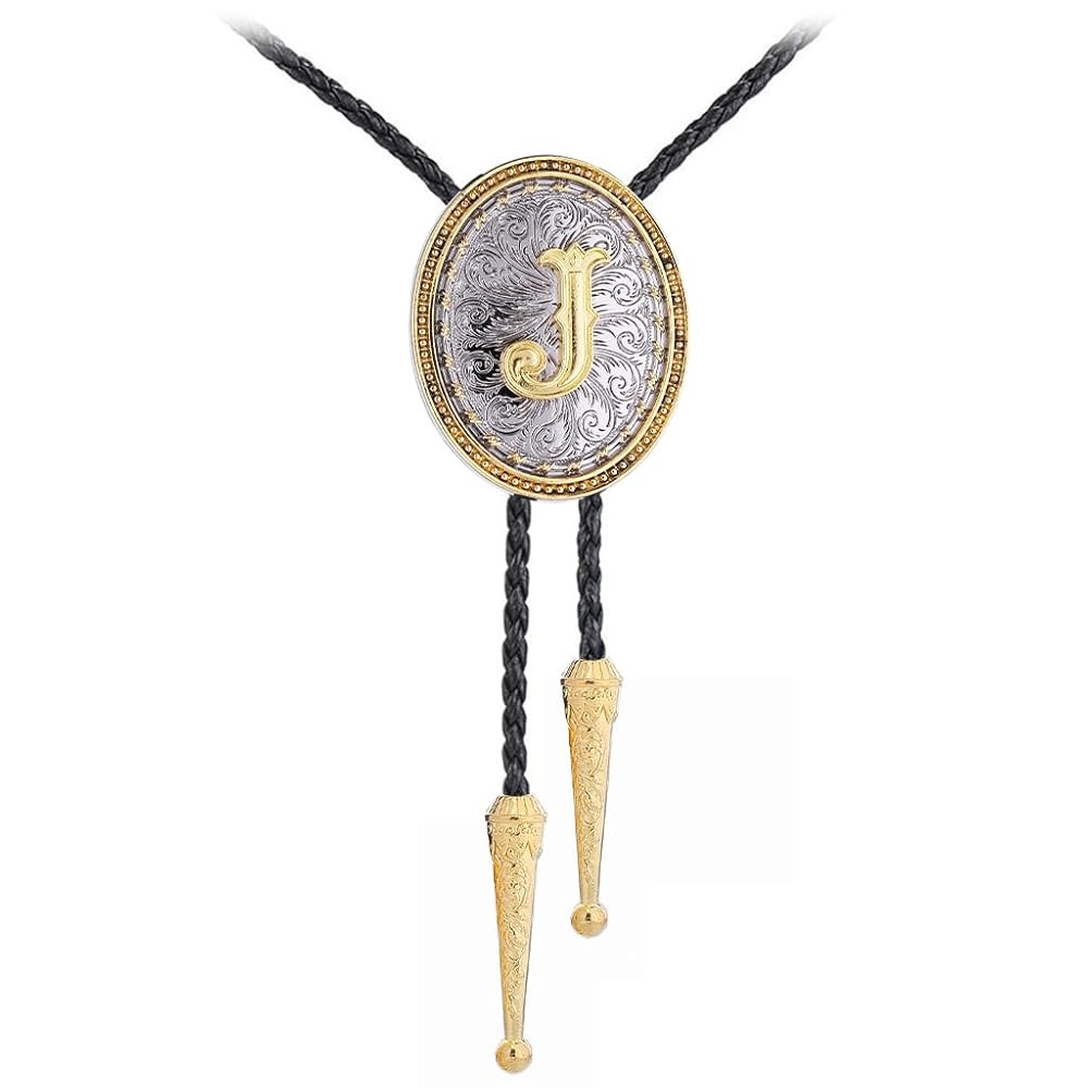GelConnie Western Ties for Men Gold Bolo Tie Initial Letter A to Z Native American Bola Ties Cowb... | Amazon (US)