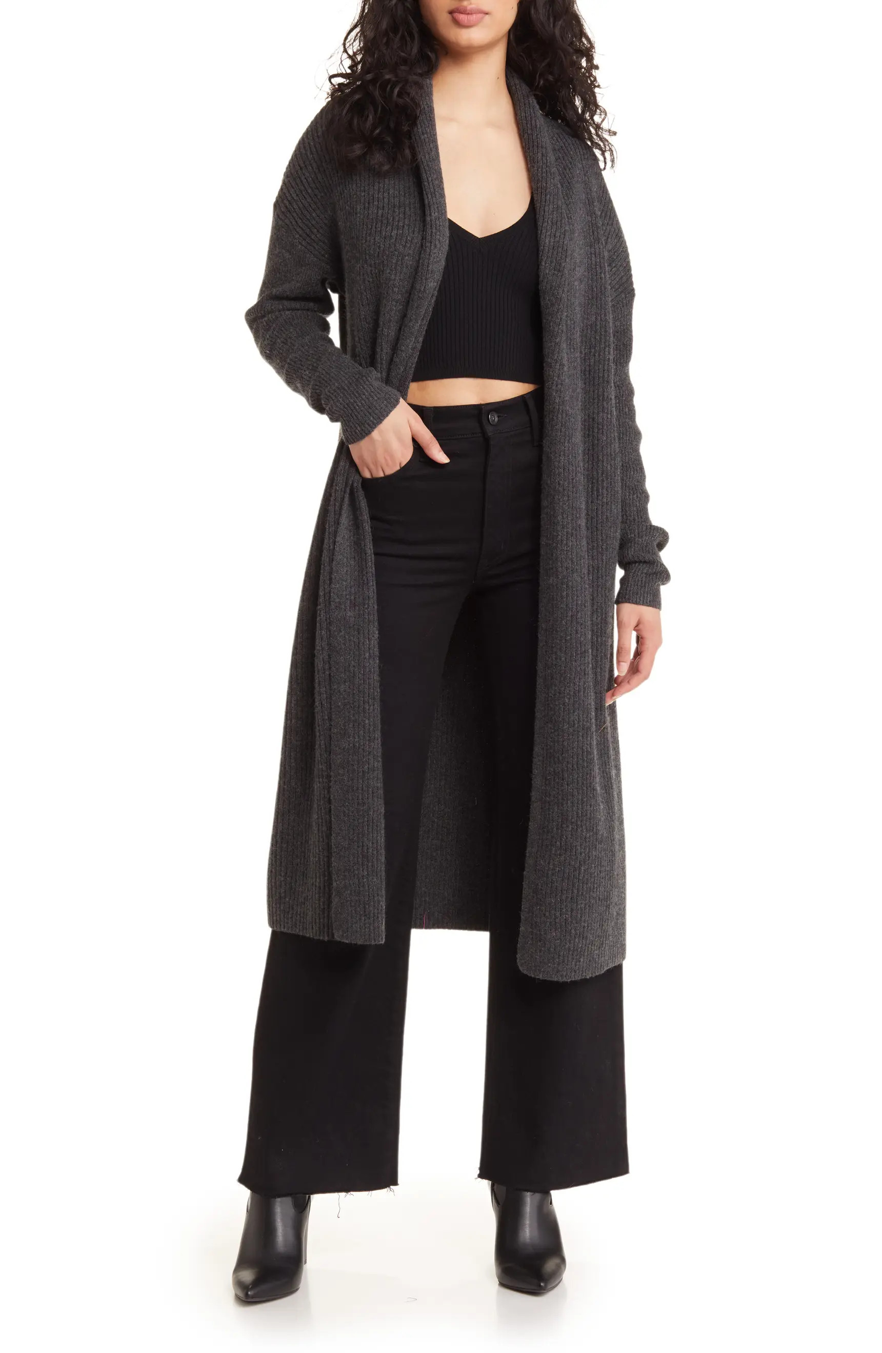 Longline Shawl Collar Cardigan | Nordstrom