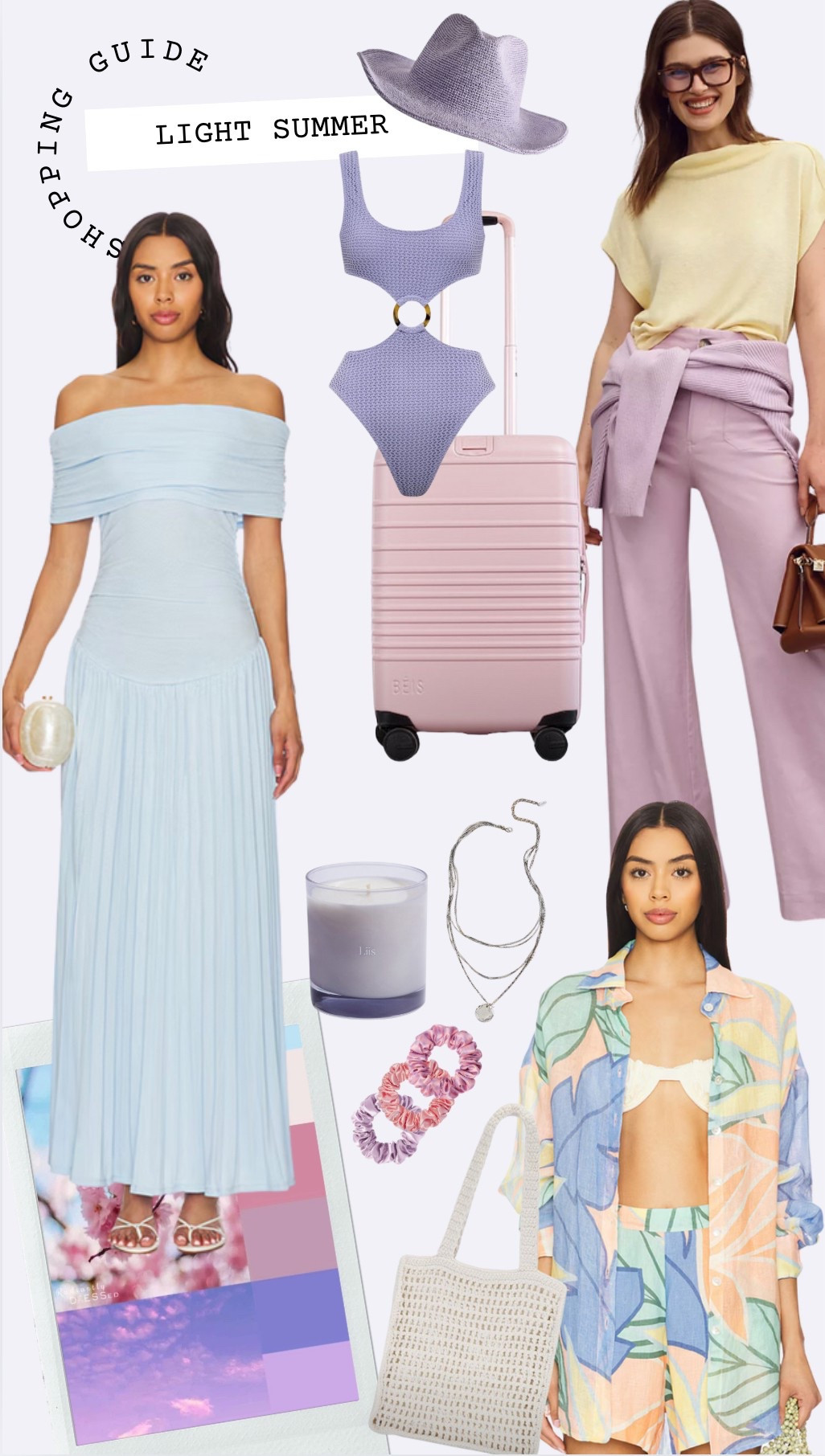 Light summer-You're soft and delicate, like a morning mist. Your best colors are cool, light, and a bit ethereal—lavender, powder blue, soft pinks. Think cotton candy clouds and fresh linen.

#LTKSeasonal #LTKStyleTip #LTKOver40