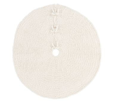 Faux Fur Tree Skirts, Ivory Knit | Pottery Barn (US)