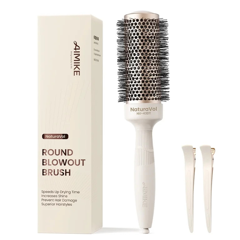 AIMIKE NaturaVol 2.5" Round Brush for Blowout, Medium Thermal Ceramic Hair Brush for Fine Hair, A... | Walmart (US)