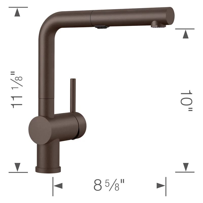 Linus Pull Out Single Handle Kitchen Faucet with Accessories | Wayfair North America