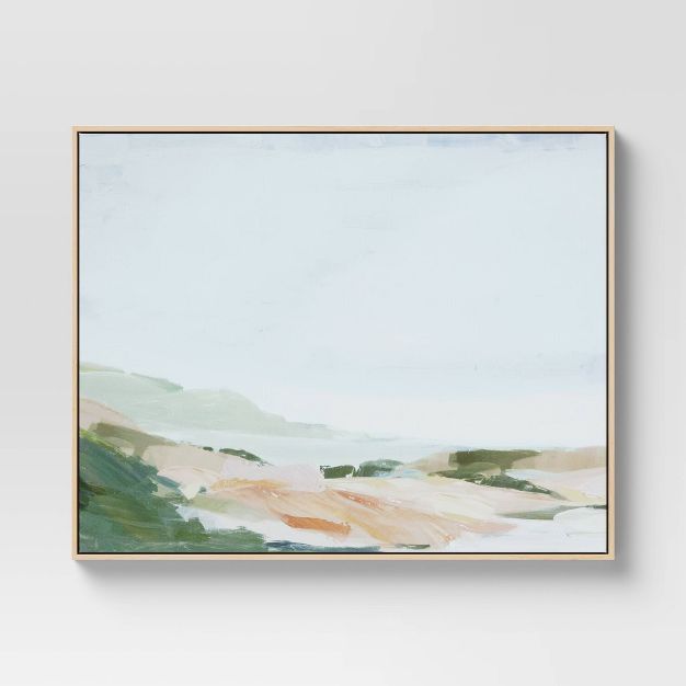 30" x 24" Hill Framed Wall Canvas Green - Threshold™ | Target
