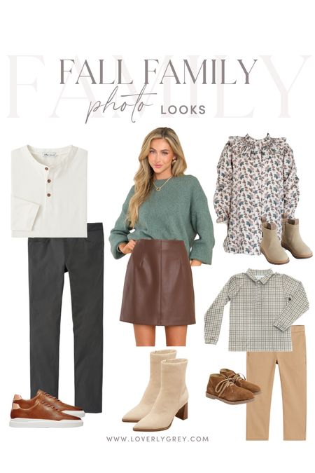 Fall family photo outfit ideas! I wear an XS in the faux leather skirt! Use code: HBDLOVERLY20 for 20% off of the skirt and sweater! 

Loverly Grey, family photo outfits 

#LTKSeasonal #LTKfamily #LTKsalealert