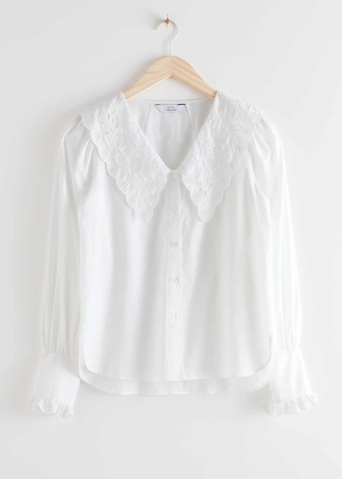 Embroidered Statement Collar Blouse - White | & Other Stories (EU + UK)