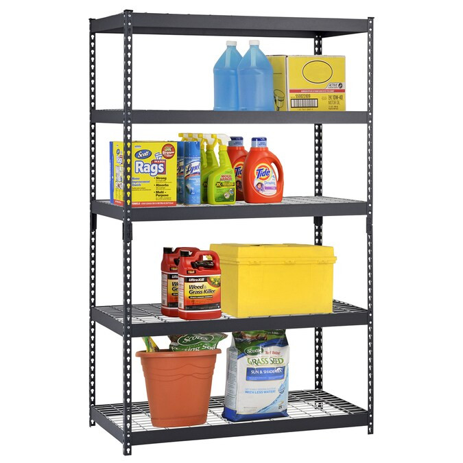 edsal 24-in D x 48-in W x 72-in H 5-Tier Steel Utility Shelving Unit | Lowe's