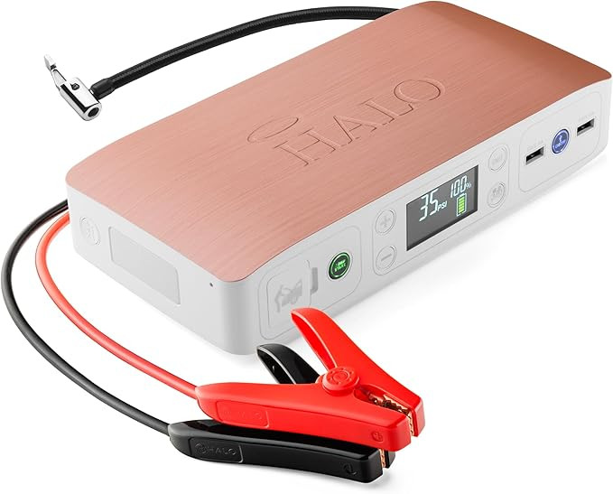 HALO Bolt Air 58830 Portable Car Battery Jump Starter | 100 PSI Air Compressor, 58.8Wh USB Power ... | Amazon (US)