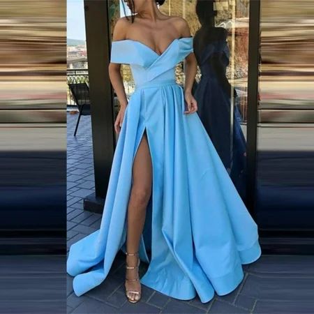 Wedding Guest Dresses for Women Flowy Womens Dresses for Wedding Guest Pretty Flattering Formal Womens Wedding Guest Dress Blue XXL | Walmart (US)