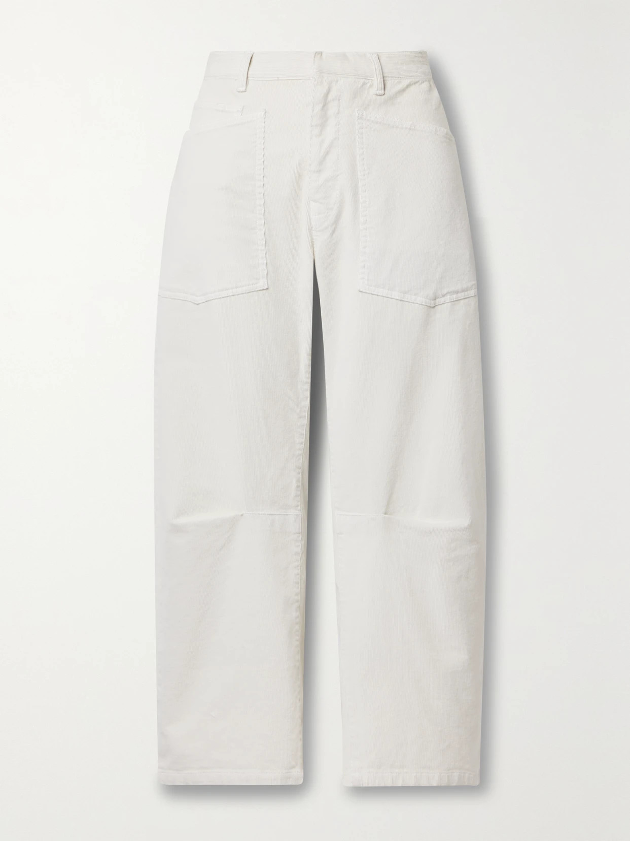 Nili Lotan - Shon Cotton-blend Corduroy Tapered Pants - White | NET-A-PORTER (US)