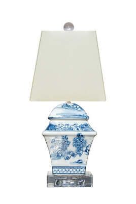 Blue and White Porcelain Square Vase Lamp 14.75"  | eBay | eBay US