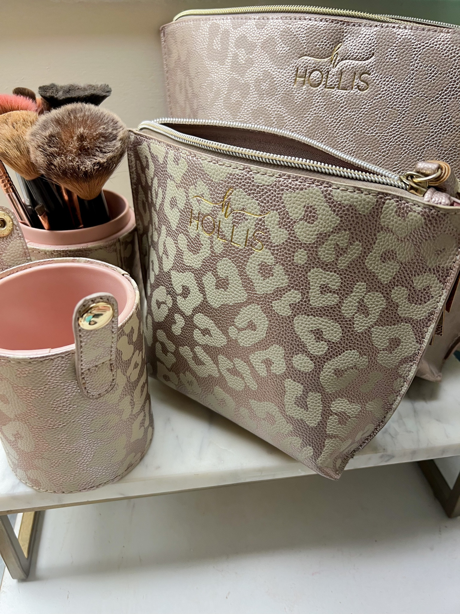 My favorite Hollis makeup bags and makeup brush holder, travel bag, makeup bag, travel accessories, leopard makeup bag, makes a great gift, gift idea, #giftidea #giftguide #makeupbag #holidaygiftidea #hollisbestsellers

Follow me @karmagaravaglia for more fashion finds, beauty faves, lifestyle, home decor, sales and more! So glad you’re here!! XO!!#LTKHoliday

#LTKunder100 #LTKtravel
