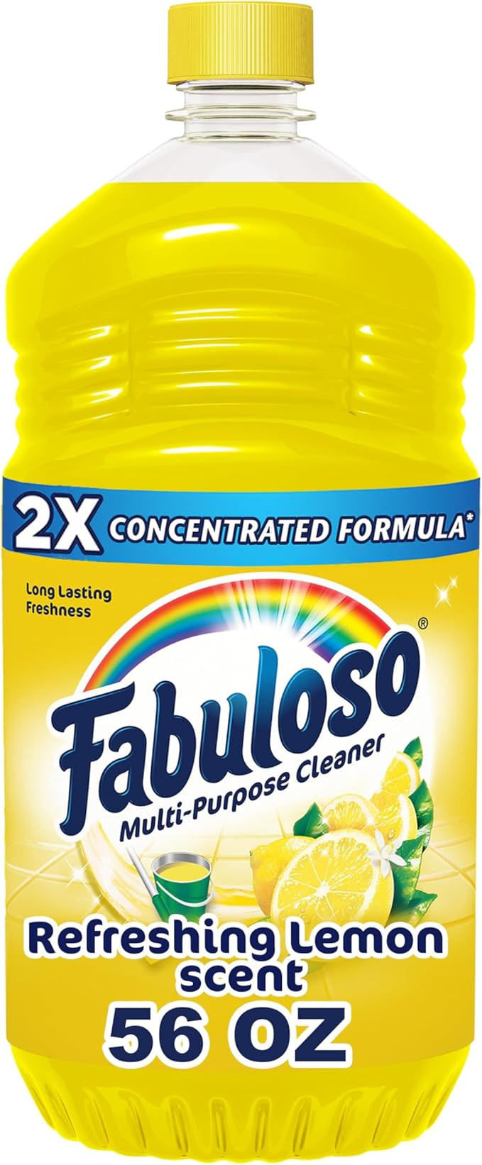 Fabuloso Multi-Purpose Cleaner, 2X Concentrated Formula, Refreshing Lemon Scent, 56 oz | Amazon (US)