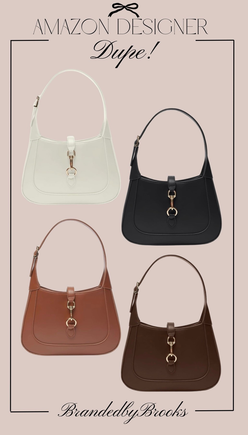 ✨ Amazon Designer Dupe Alert! ✨
These chic shoulder bags look luxury, feel amazing, and come in the prettiest neutral shades. The perfect everyday bag without the designer price tag 🤍🖤🤎
Classic, elevated, and under budget — add to cart before they sell out!

#LTKHoliday #LTKFindsUnder50 #LTKGiftGuide