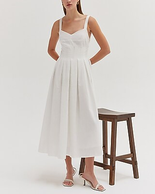 CRESCENT Marina Bustier Strapless Midi Dress | Express