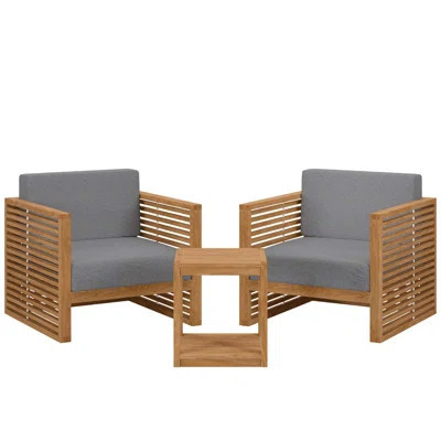 3-Piece Teak Wood Outdoor Patio Outdoor Patio Set | Wayfair North America