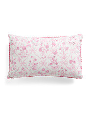 14x24 Embroidered Easter Botanical Bow Pillow | Marshalls