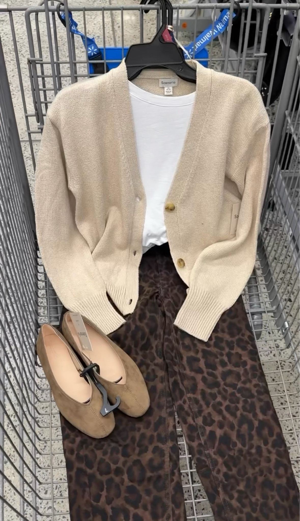 Walmart fall outfit idea with leopard jeans and a new cardigan, teacher outfit, casual work inspo. #walmartfashion

#LTKOver40
