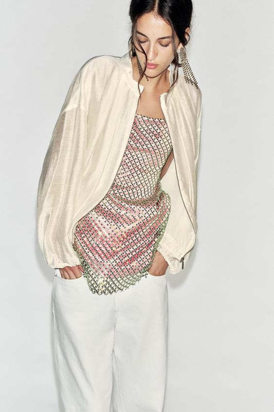 PLEATED BOMBER JACKET | Zara UK