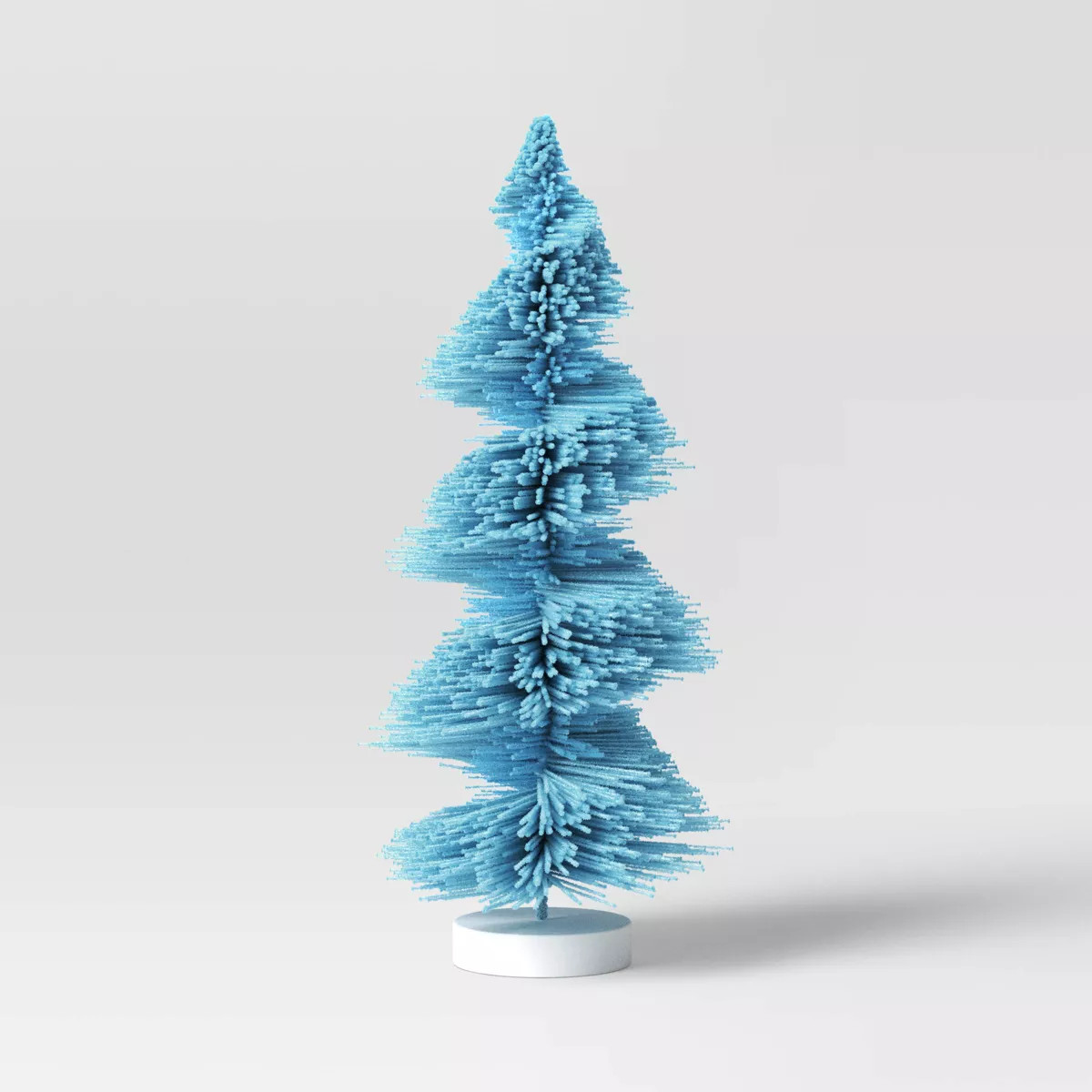12" Spiral Bottle Brush Tree Christmas Figurine - Wondershop™ Blue | Target