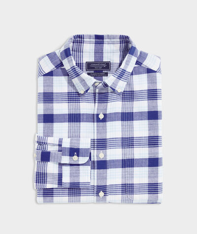 Island Twill Plaid Shirt | vineyard vines