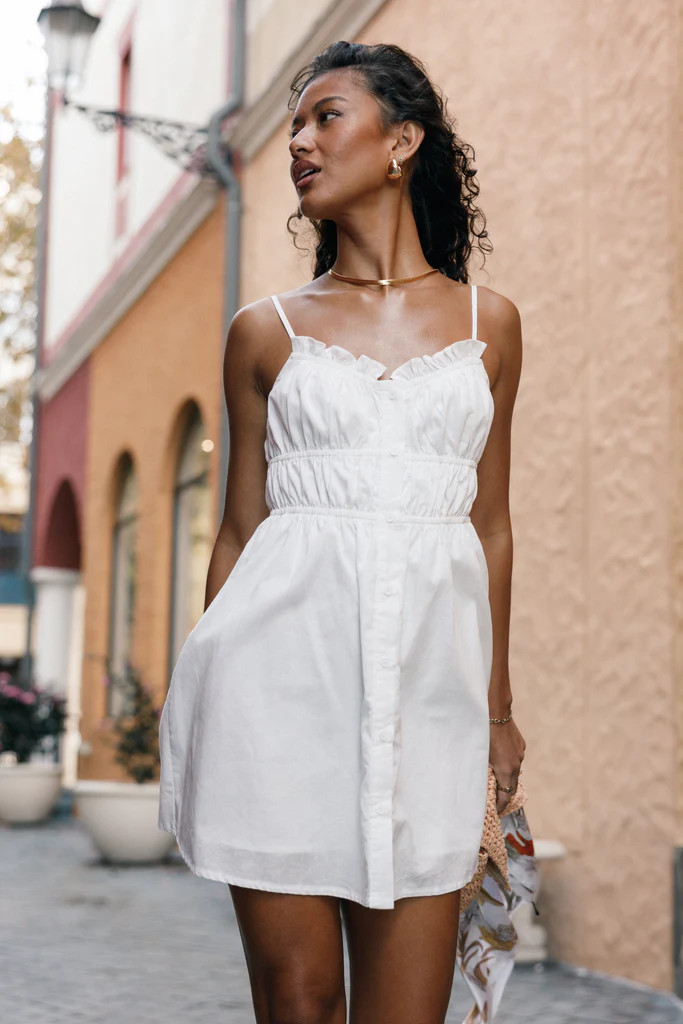 Olivia Mini Dress - White | Petal & Pup (US)