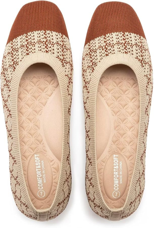 Frank Mully Women's Flats Square Toe Flats Comfortable Slip on Washable Ballet Flats Shoes for Wo... | Amazon (US)