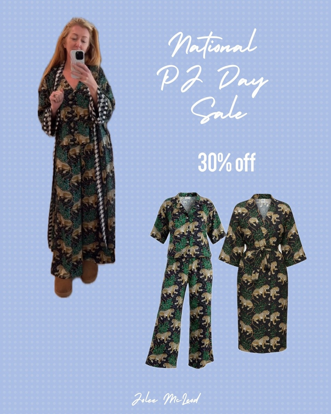 My favorite PJs and robe set are 30% off today!  

#LTKSaleAlert #LTKOver40 #LTKselfcare