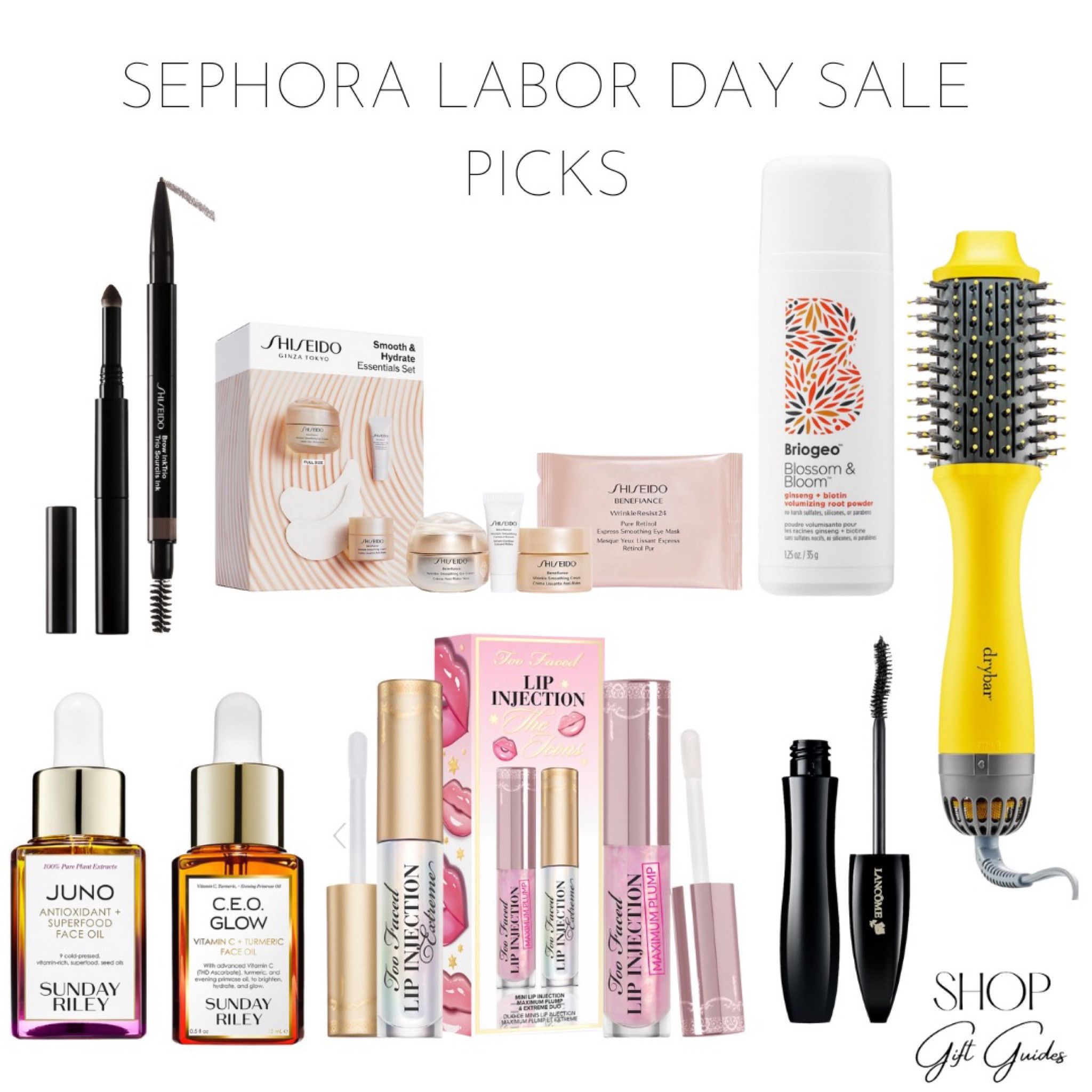 So excited to see my Drybar blow dry brush was on sale! I use mine every time I style my hair. It gives me the perfect voluminous blow out! 

Brow pencil, blow dryer brush, makeup sale, Lancôme mascara , Briogeo dry shampoo, sunday Riley face oil, lip injection gloss, lip plumper gloss 

#LTKbeauty #LTKGiftGuide #LTKsalealert