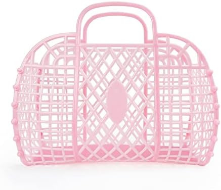 Gift Basket Toddler Purse Girls Jelly Beach Bag Plastic Beach Tote Storage Easter Baskets for Kid... | Amazon (US)