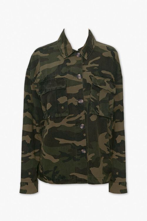 Camo Button-Down Jacket | Forever 21 (US)