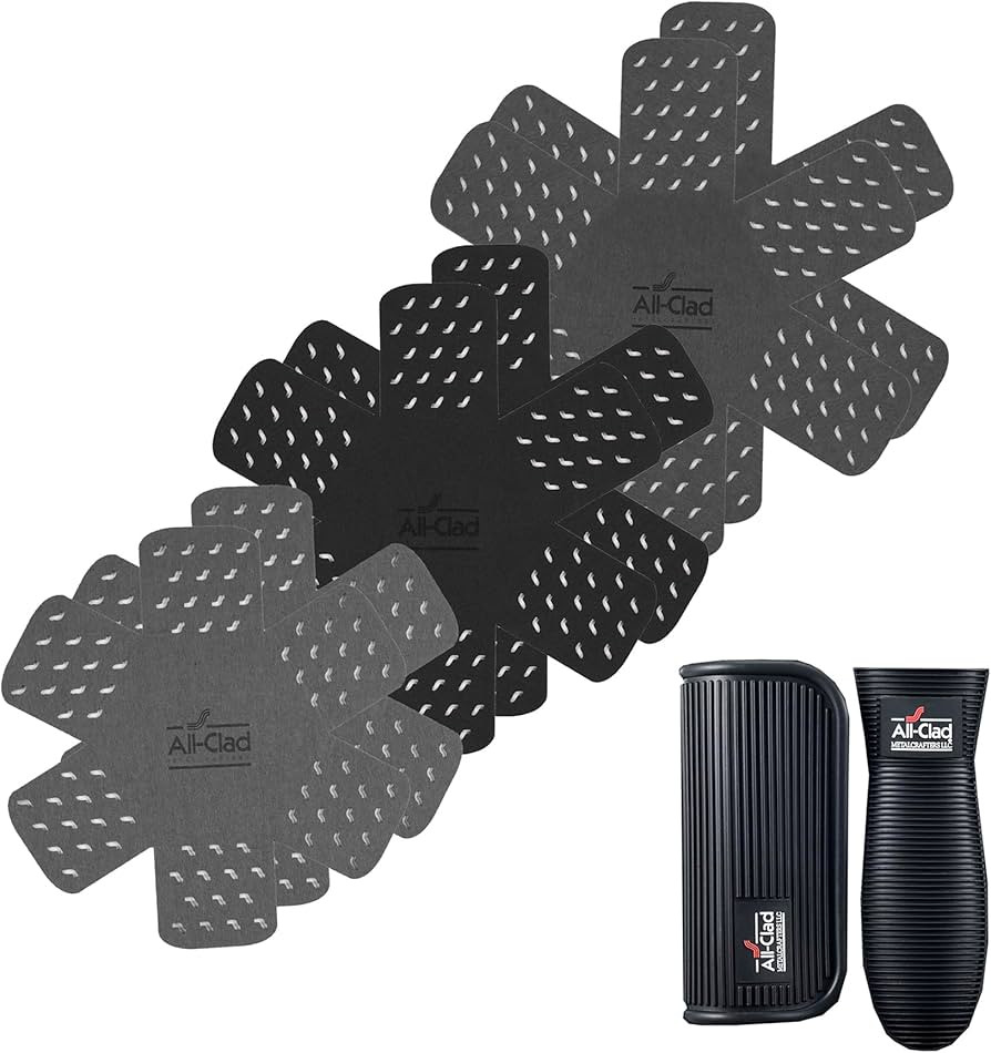 All-Clad Pot Protectors & Silicone Grip Set: Pot and Pan Protectors for Kitchen Organization, 100... | Amazon (US)