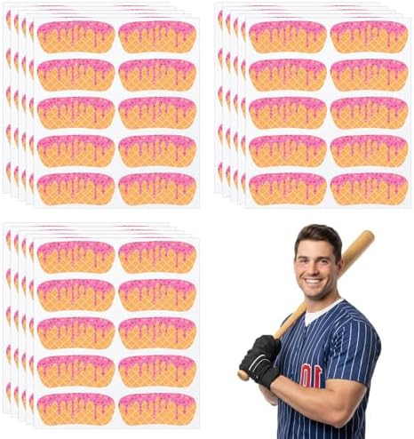 Funnysoft 120 Pcs Ice Cream Drip Baseball Eye Stickers Ice Cream Eye Black Sticker for Sport Face... | Amazon (US)