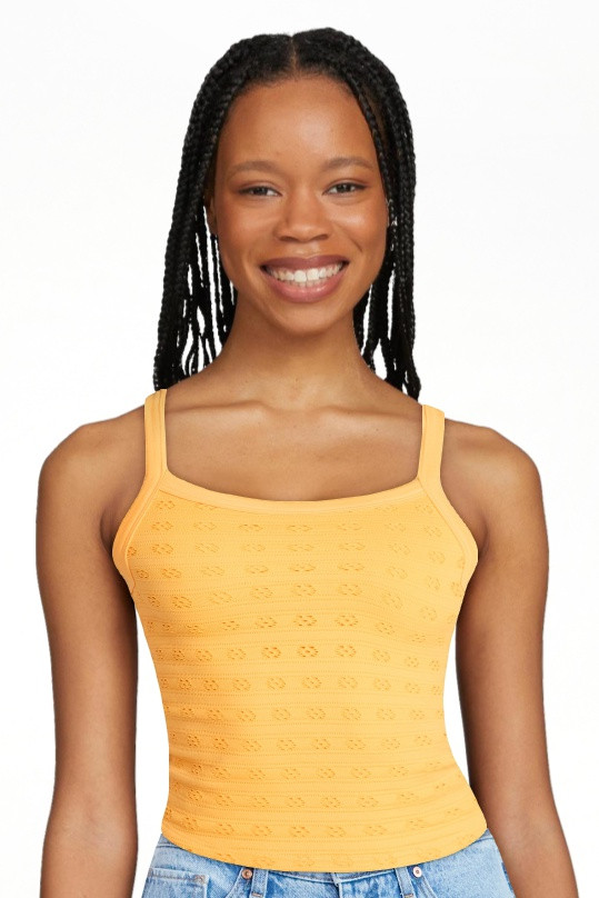 No Boundaries Cropped Textured Stitch Tank Top, Women's XXS-XXL | Walmart (US)