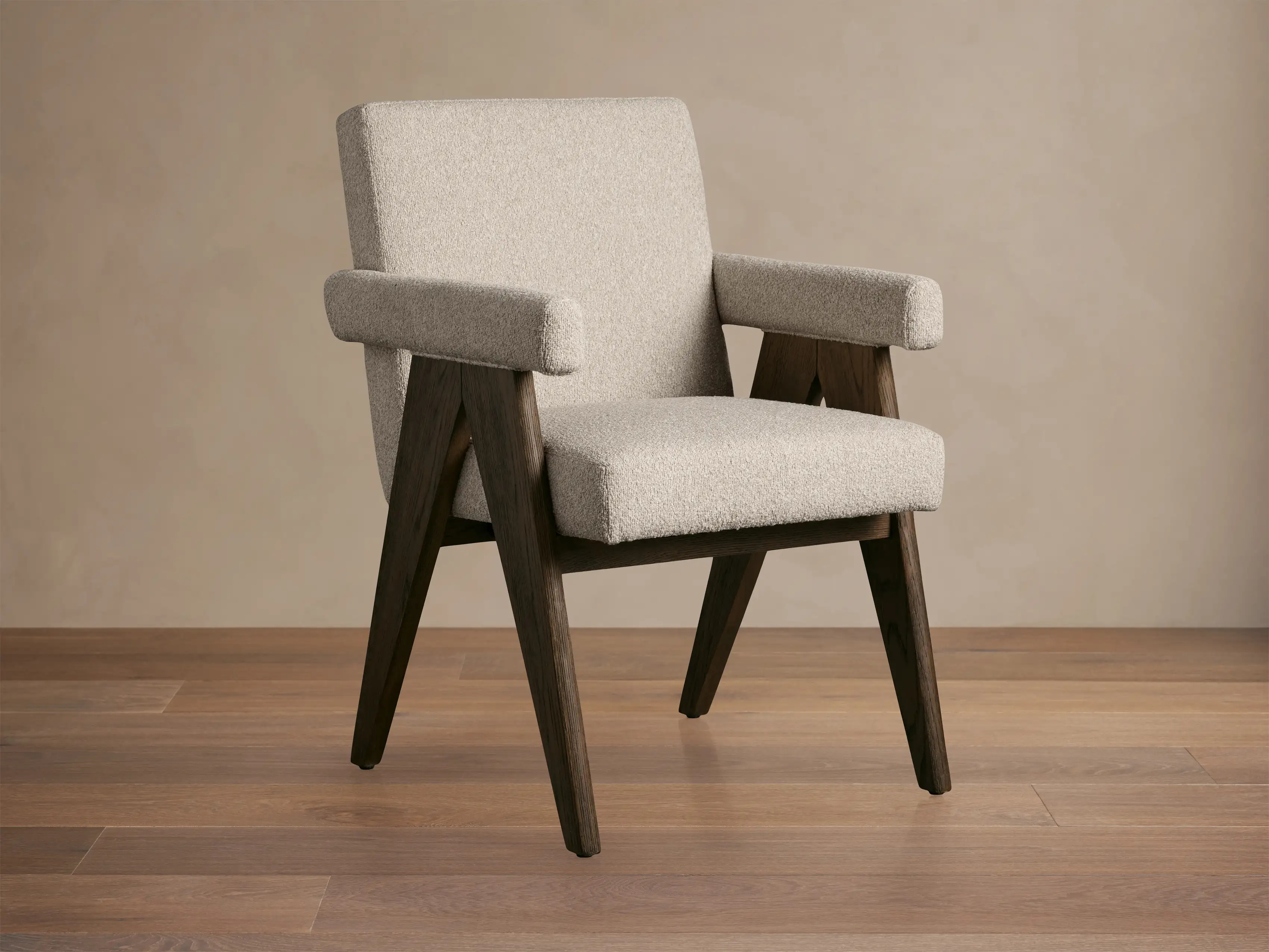 Stanley Dining Arm Chair in Mocha | Arhaus