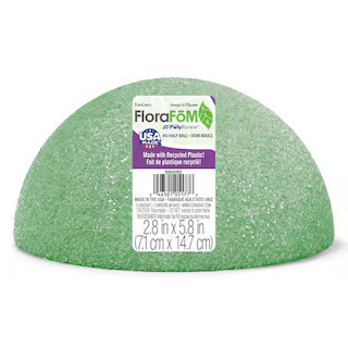 FloraCraft® FloraFōM® Green Half Ball Foam, 2.8" x 5.8" | Michaels® | Michaels Stores