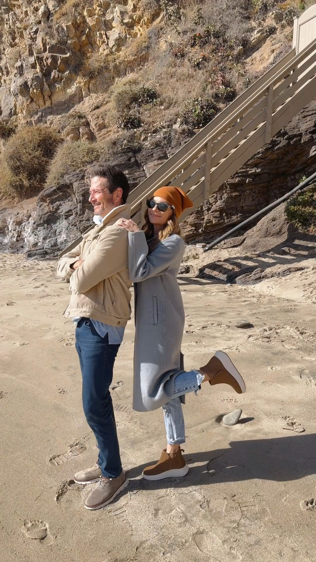 Winter clothes on the beach? Why not. Loving these colors paired together. The beanie is silk lined. Perfect for keeping hair tangle free. The sneaker boots are the best!!!  

#LTKStyleTip #LTKTravel #LTKShoeCrush