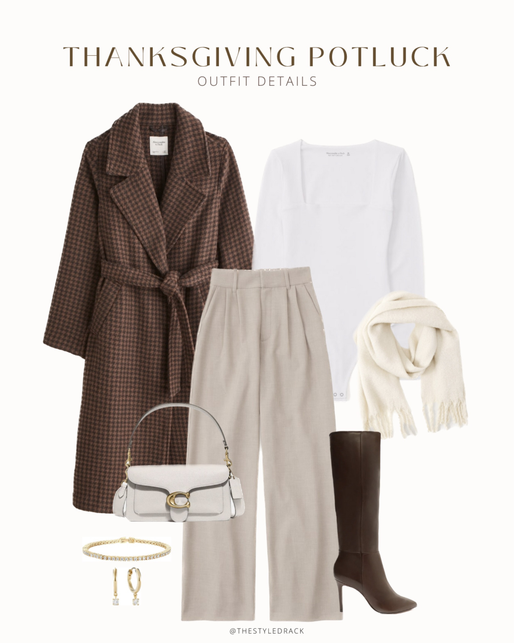 an elevated classy chic look for a modest thanksgiving holiday! 👜👢🤍

#LTKSeasonal #LTKstyletip #LTKHoliday