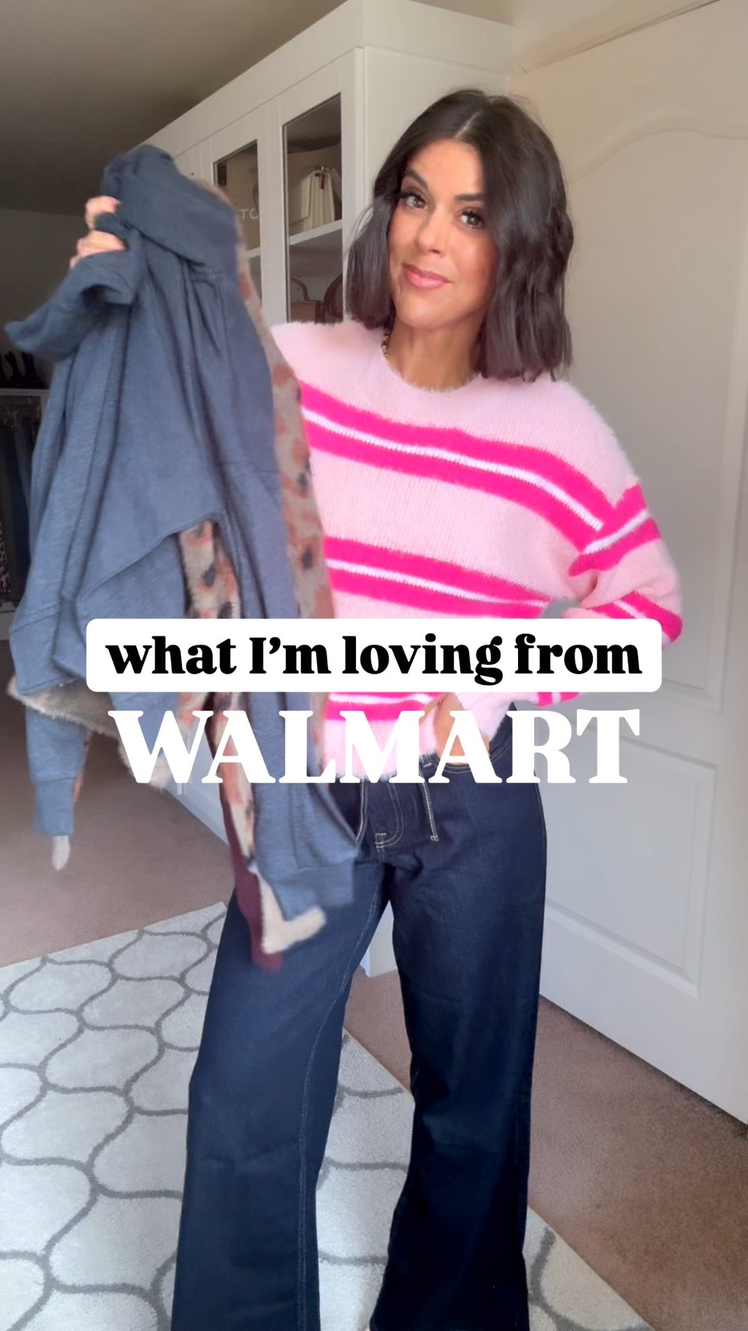 What I’m loving from Walmart right now! 
Size small in pink sweater, leopard sweater, and sweater with fringe. Sized up one to a medium in blue pullover. 
Wearing my true size 2 in jeans, but need size zero. Run slightly big. I’m 5’5 for reference. 

#LTKSeasonal #LTKFindsUnder100 #LTKSaleAlert